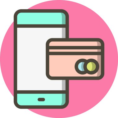 Moda tarzı izole edilmiş arka planda mobil bankacılık simgesi    