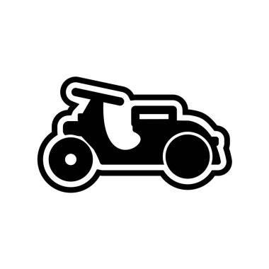 motosiklet simgesi vektör illüstrasyonu