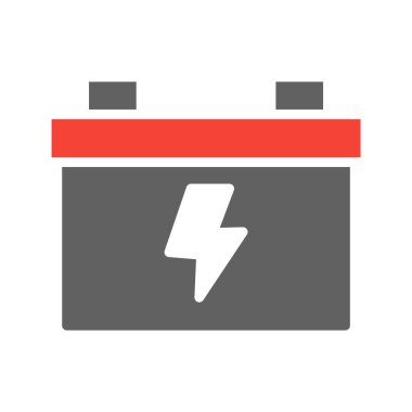 Moda Biçimli Batarya Simgesi İzole Arkaplan      