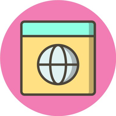 Seo ve servis düz tasarım ikonunun vektör illüstrasyonu