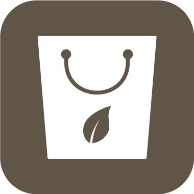 kağıt torba simgesi, vektör illüstrasyonu