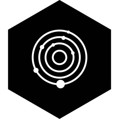 Moda Biçiminde Güneş Sistemi Simgesi İzole Arkaplan