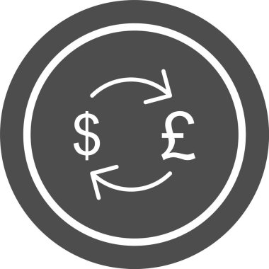 Bir Dolarlık Simgeyle Değiş tokuş Moda Biçimli Ayrı Arkaplan      