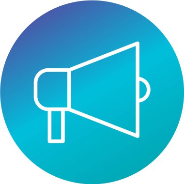 megafon simgesi, vektör illüstrasyonu