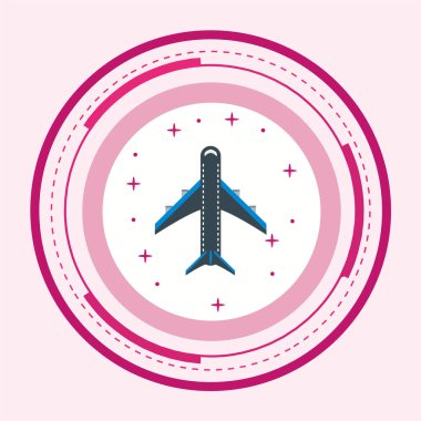 Uçak simgesinin vektör illüstrasyonu