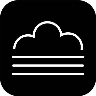 Bulut vektör simgesi. Web için hava çizgisi simgelerinin basit gösterimi