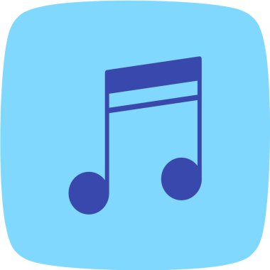 müzik nota simgesi, vektör illüstrasyonu