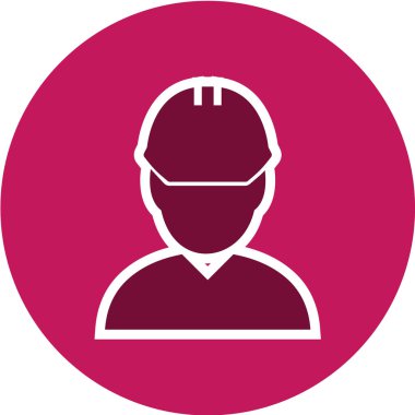 kullanıcı simgesi beyaz arkaplanda izole edildi. meslek sembolü çizimi