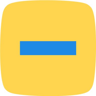 Renkli arkaplanda sarı vektör simgesi.