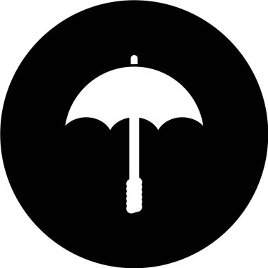 şemsiye simgesi vektör illüstrasyonu
