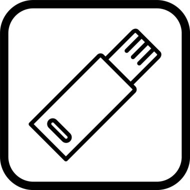  Moda Biçimli Usb Simgesi İzole Arkaplan