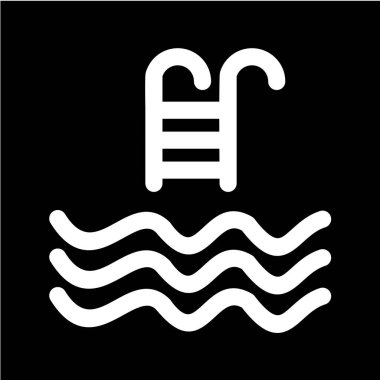 yüzme havuzu vektör simgesi