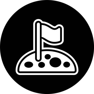 Ay Simgesinde Bayrak Moda Biçiminde İzole Arka Gruplandırılmış