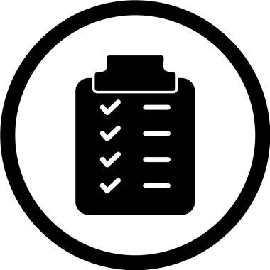 Kontrol listesi vektör illüstrasyonlu pano