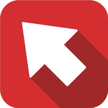 Kırmızı ok simgesinin vektör çizimi