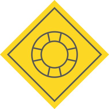 Moda Biçimli İzole Arkaplanda Yaşam Koruyucu Simgesi