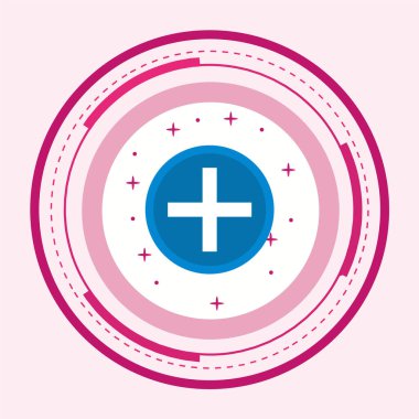 Modern b 'nin vektör illüstrasyonu tıbbi simgeden yoksun