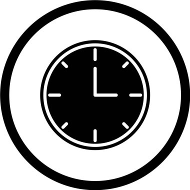 Saat simgesi vektör illüstrasyonu