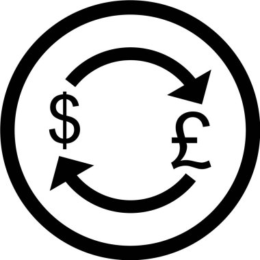 Para birimi değişim vektör simgesi