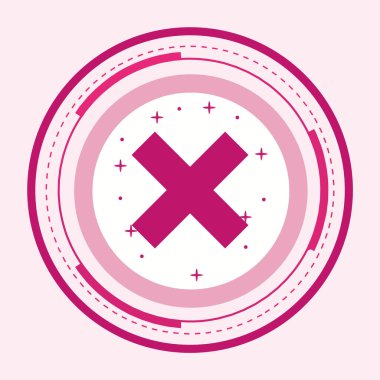 Moda Biçimli İzole Arkaplanda Simgeyi İptal Et