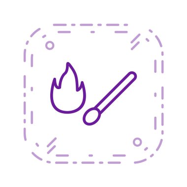 beyaz arkaplanda kamp konsepti vektör simgesi 