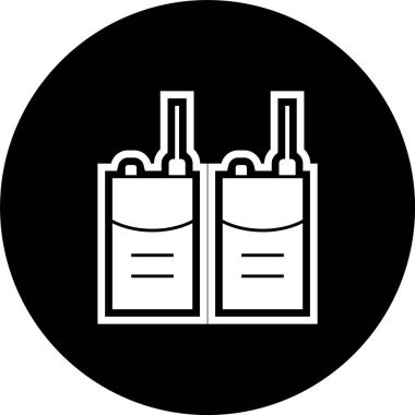 Moda Biçimli İzole Arkaplanda Telsiz Talkie Simgesi