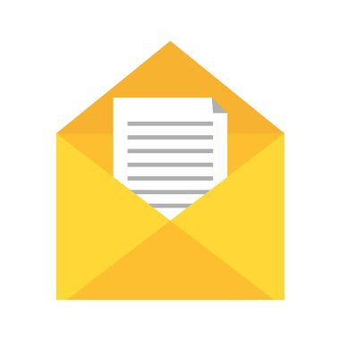 İleti simgesi vektör illüstrasyonlu zarf