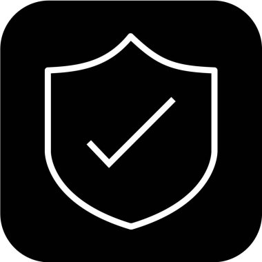 Siyah arkaplanda kalkan simgesi