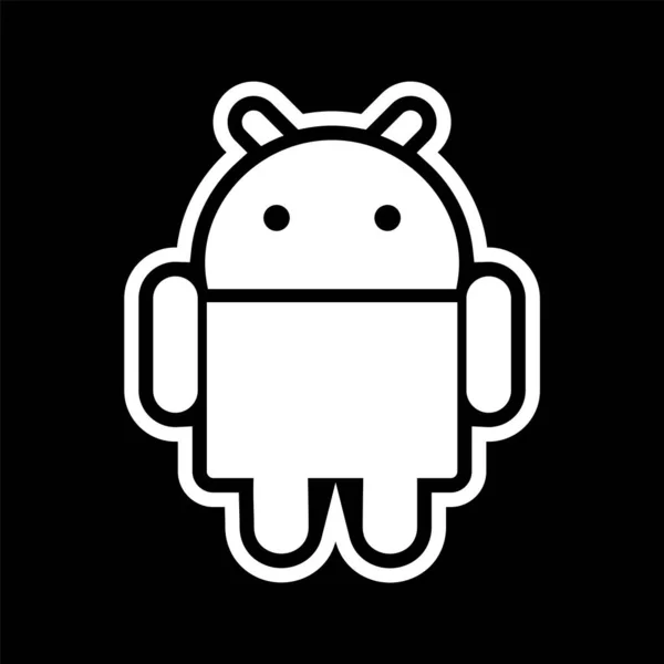 Android Піктограма Стилі Модний Ізольований Фон — стоковий вектор