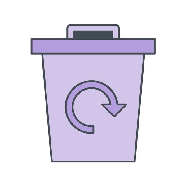 Illustration Zum Papierkorb Icon Vektor — Stockvektor