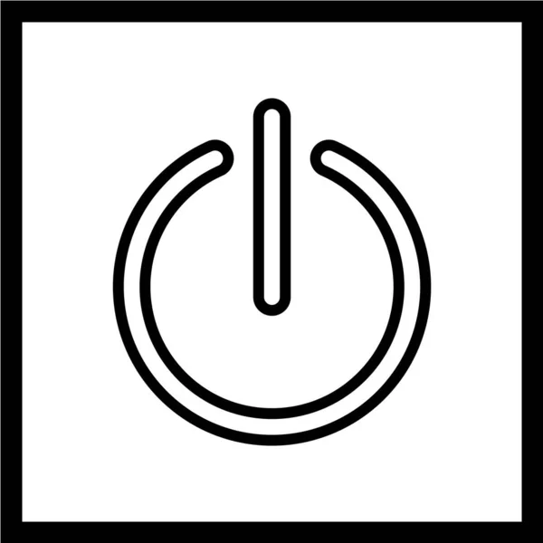 Значок Вектора Кнопки Питания — стоковый вектор