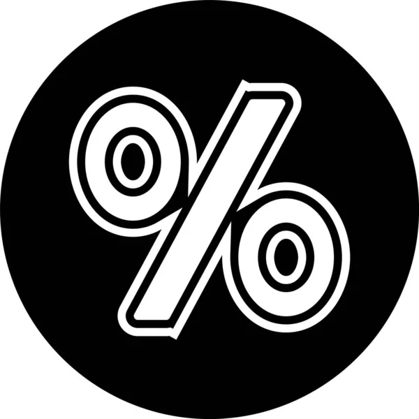 Ícone Percentual Estilo Moda Fundo Isolado — Vetor de Stock