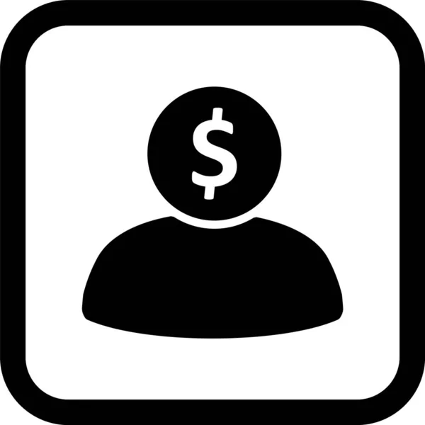 Icono Del Banquero Estilo Moda Fondo Aislado — Vector de stock