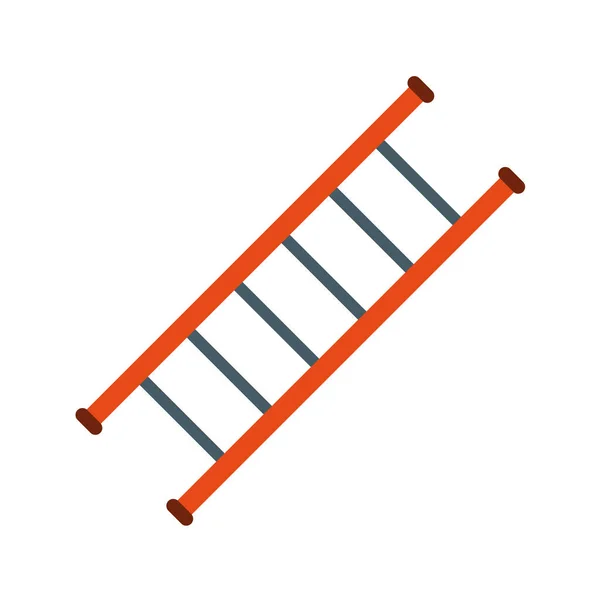 Ícone Escada Madeira Estilo Plano Isolado Ilustração Vetorial Fundo Branco — Vetor de Stock