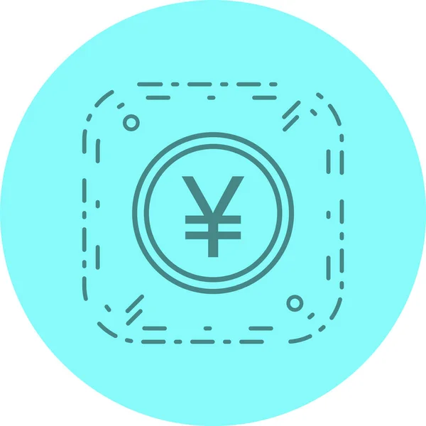 Yen Icon Trendy Style Isolated Background — Stock Vector