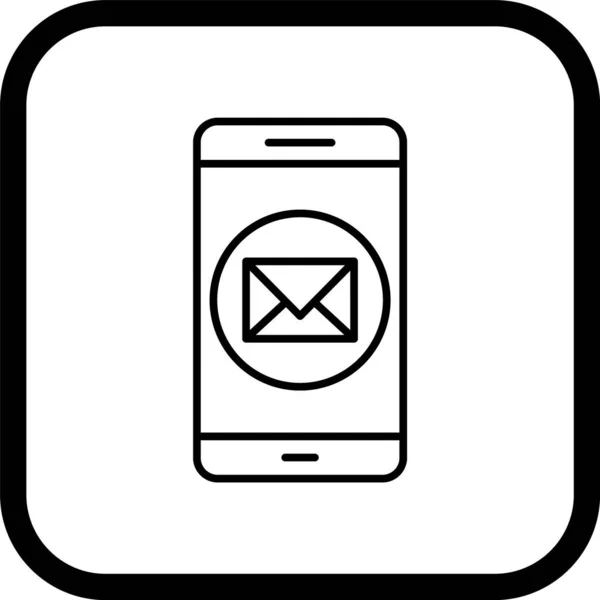 Icône Application Mobile Message Dans Backgroun Isolé Style Mode — Image vectorielle
