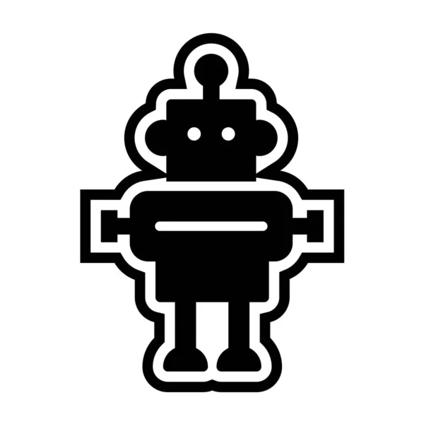 Robot Icono Estilo Moda Aislado Fondo — Archivo Imágenes Vectoriales