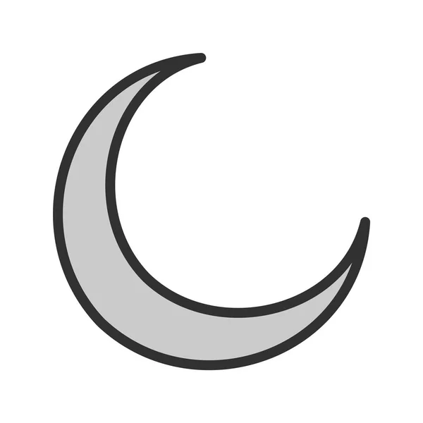 New Moon Icon Trendy Style Isolated Backgroun — Stockový vektor