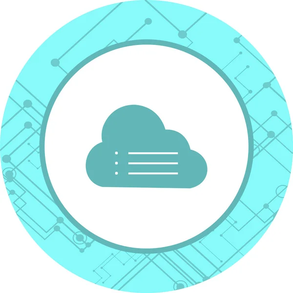 Cloud Data Icône Dans Style Mode Fond Isolé — Image vectorielle