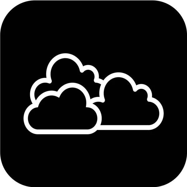 Vektorová Ilustrace Ikony Cloudu — Stockový vektor