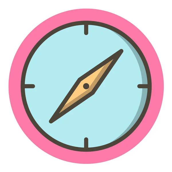 Compass Flat Vector Icon — Stock Vector