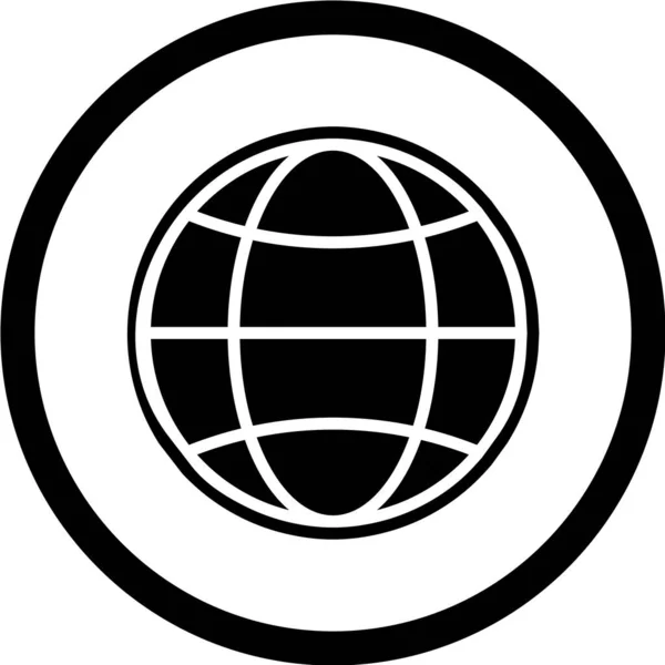 Значок Глобуса Значок Білому Тлі Векторні Ілюстрації — стоковий вектор
