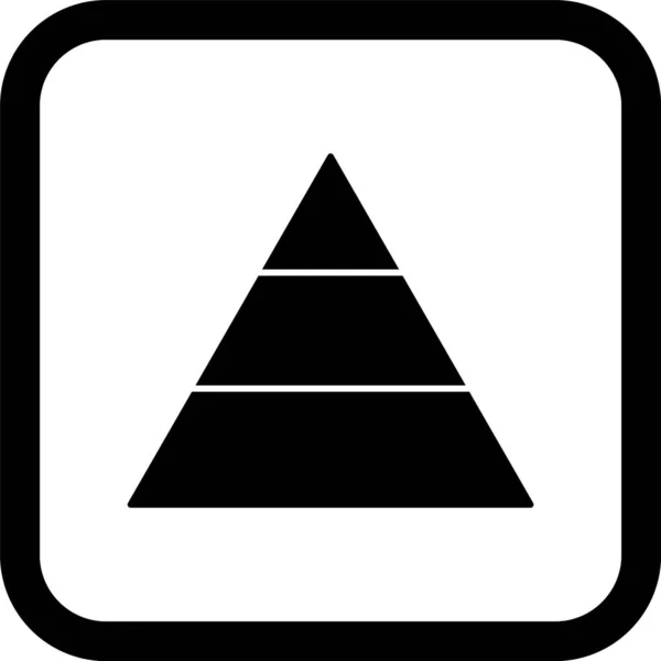 Piramide Pictogram Trendy Stijl Geïsoleerde Achtergrond — Stockvector