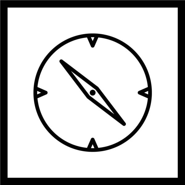 Ikona Wektora Kompasu Symbol Nawigacji Znak Kierunku — Wektor stockowy