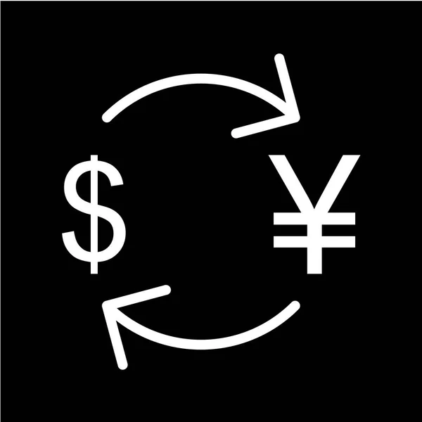 Ikona Linii Wymiany Pieniądza — Wektor stockowy