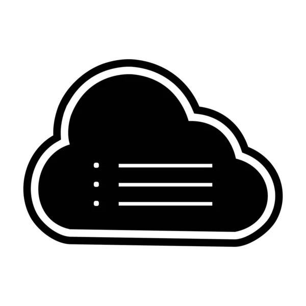 Ikona Cloudových Dat Módním Stylu Izolované Pozadí — Stockový vektor