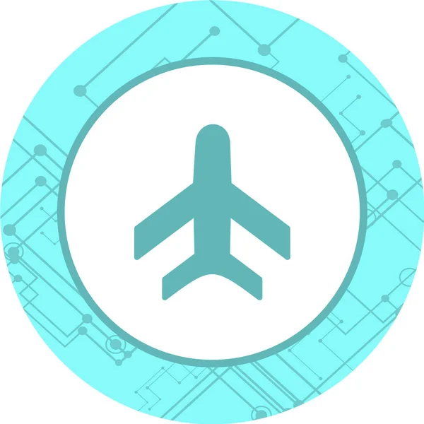 Airplane Vector Icon Travel Symbol Flight Transport — Stock Vector