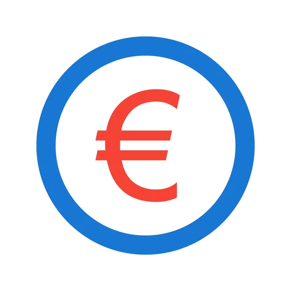 Euro Ikonen Trendig Stil Isolerad Bakgrund — Stock vektor