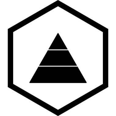 Moda Biçimli Ayrı Arkaplanda Piramit Simgesi     