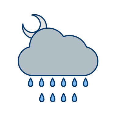 Hava durumu ikonu, vektör çizimi. düz tasarım biçimi